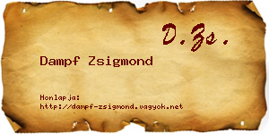 Dampf Zsigmond névjegykártya