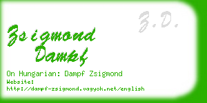 zsigmond dampf business card